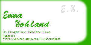 emma wohland business card